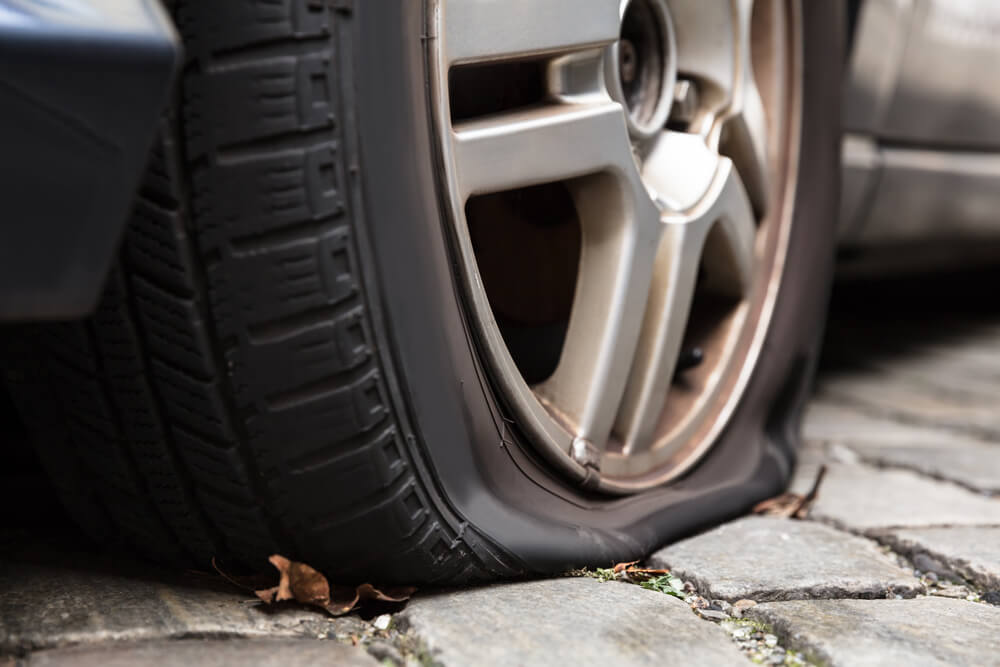 Driving on a bent wheel can shred your tire.
